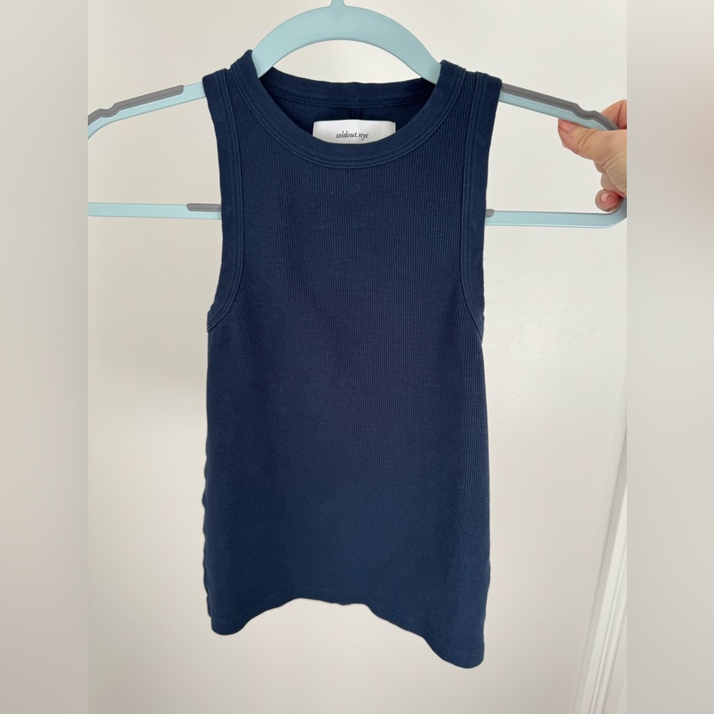 Soldout.nyc The Not So Basic Tank in navy xsmall